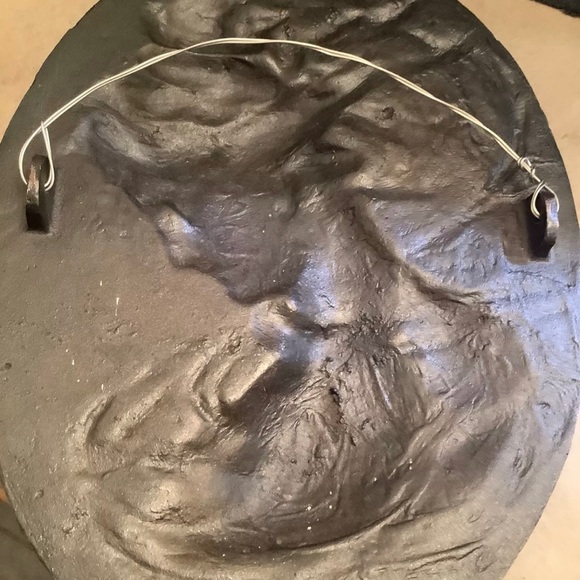 Vintage Bradley Hubbard Cast Iron Relief Woman Art Nouveau Plaque Copper Finish - Picture 6 of 6